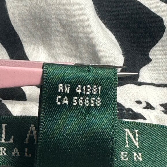 Lauren Ralph Lauren Womens Artsy Floral Button Up Top Black Lightweight 2X - Picture 4 of 12